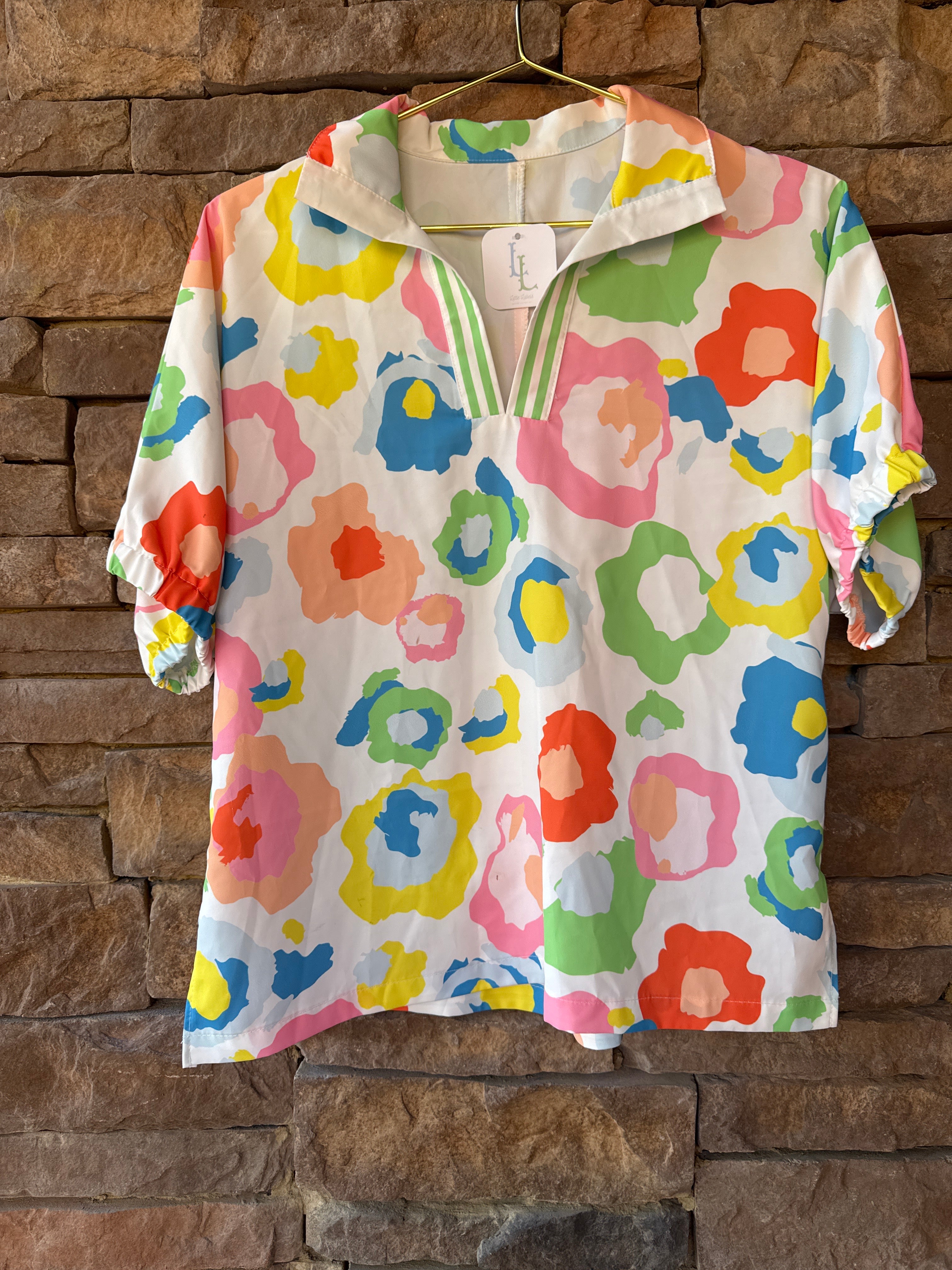 Multi Leopard Blouse S