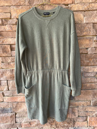 Prana Olive Cinch Waist Ls Dress M