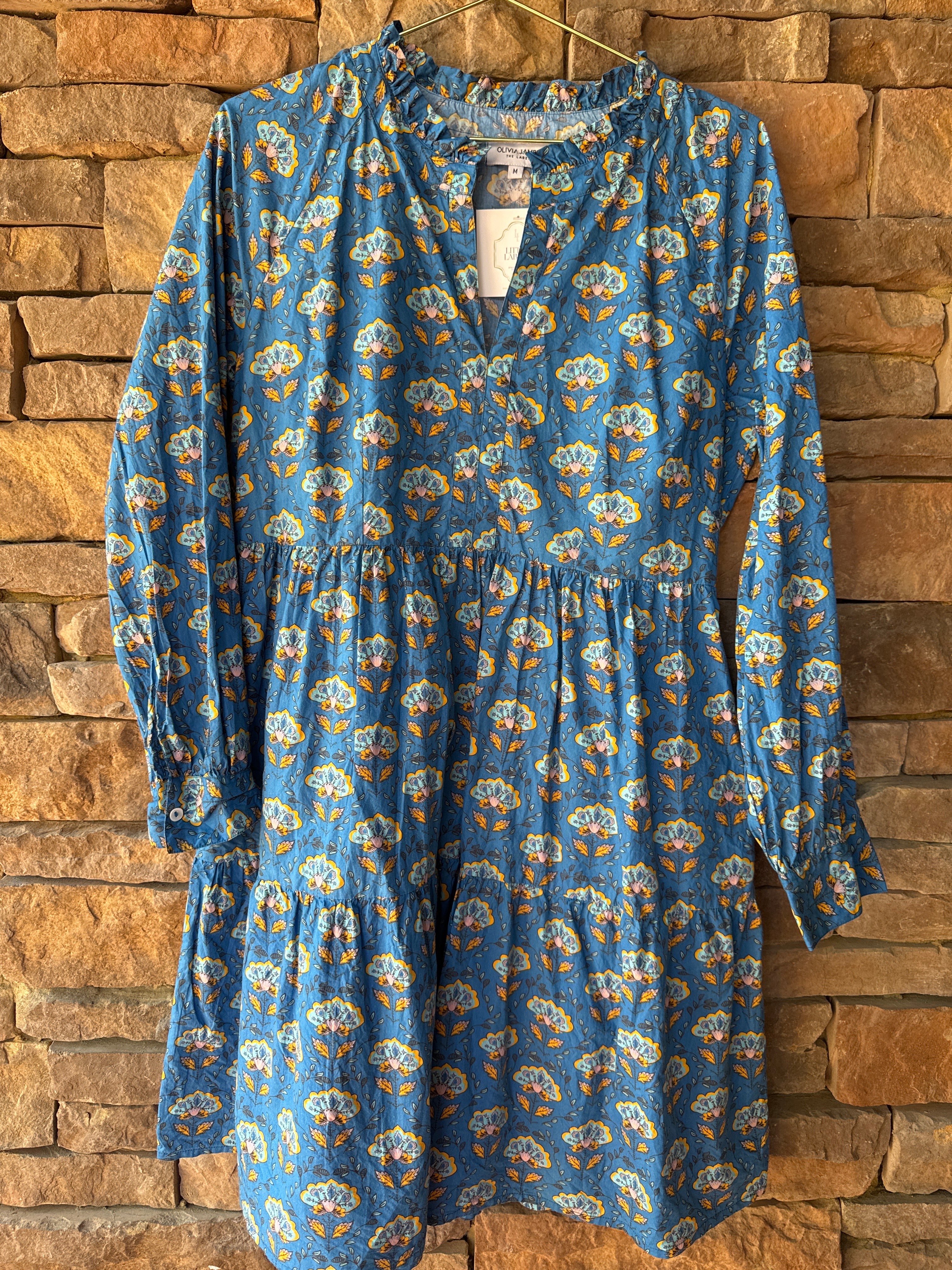 Olivia James the Label Blue Wildflower Dress M