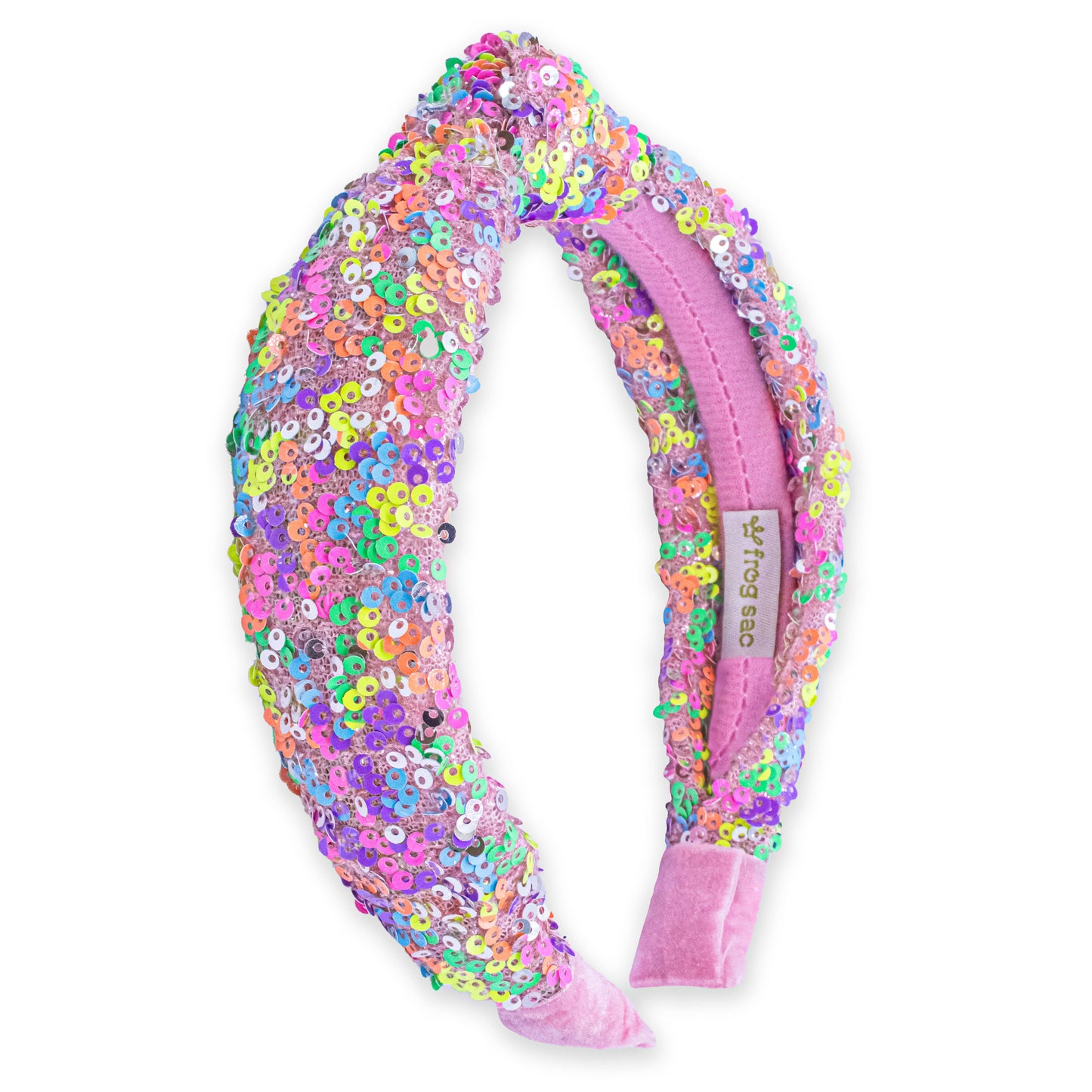 Kids Knot Headband - Sequin Knotted Hair Band Accessories: Gold