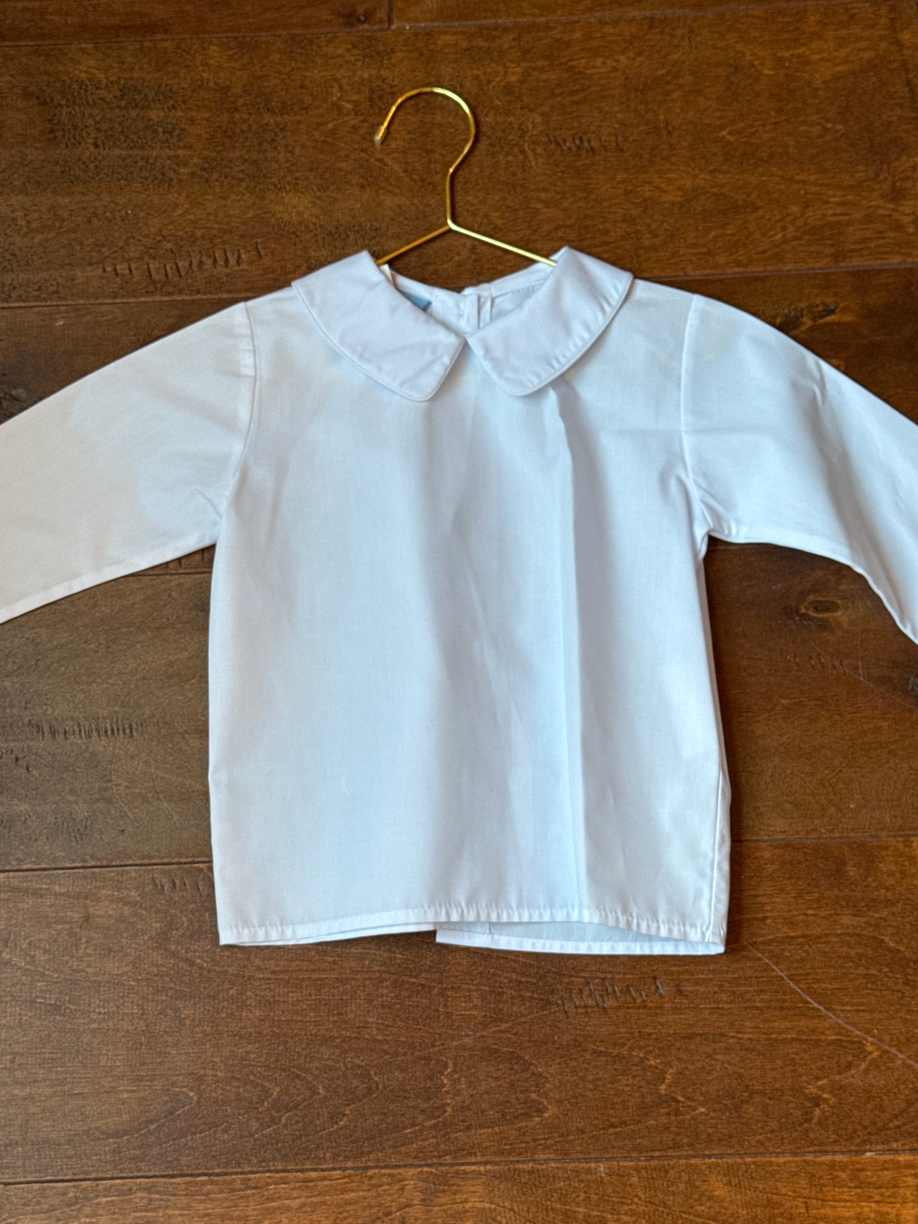 Everyday Heirloom White LS Peter Pan Collar Shirt 3T