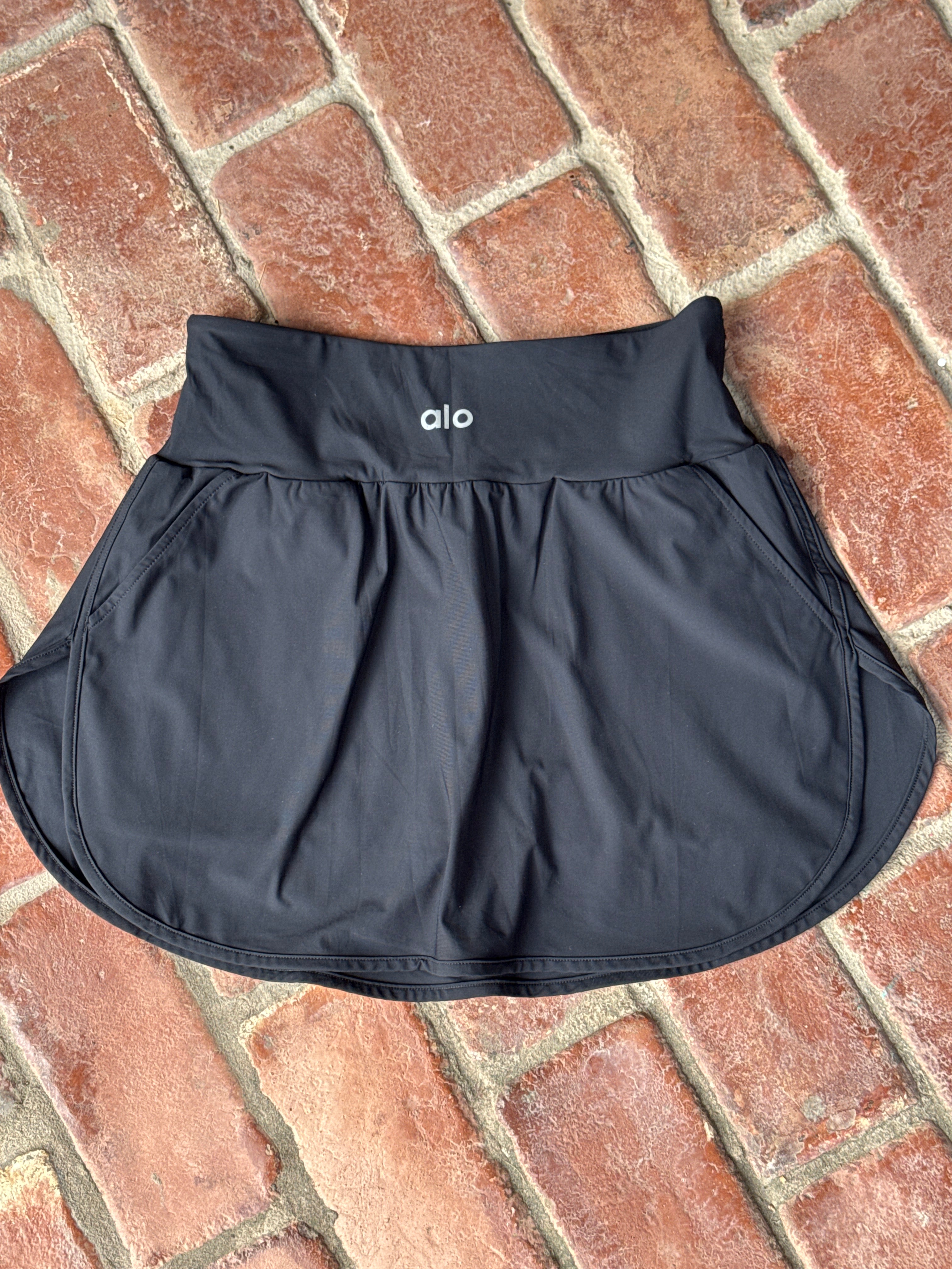 ALO Black Yoga Mini Skort M
