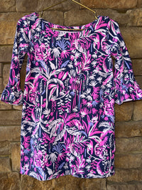 Lilly Pulitzer Ls NavyPink Dress XS (2-3)