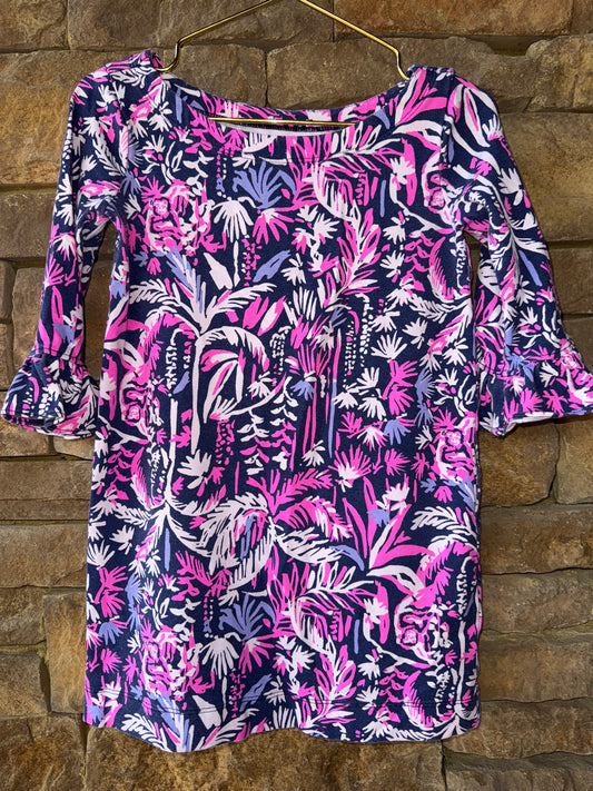 Lilly Pulitzer Ls NavyPink Dress XS (2-3)