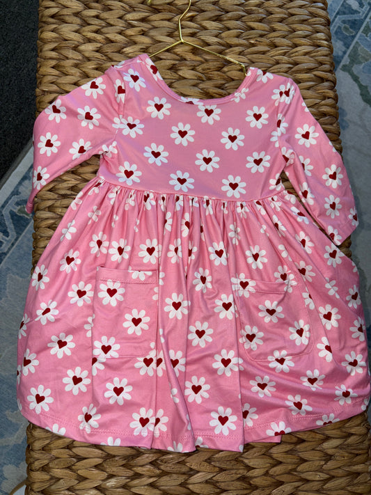 Mila & Rose Heart Flower Dress 2T