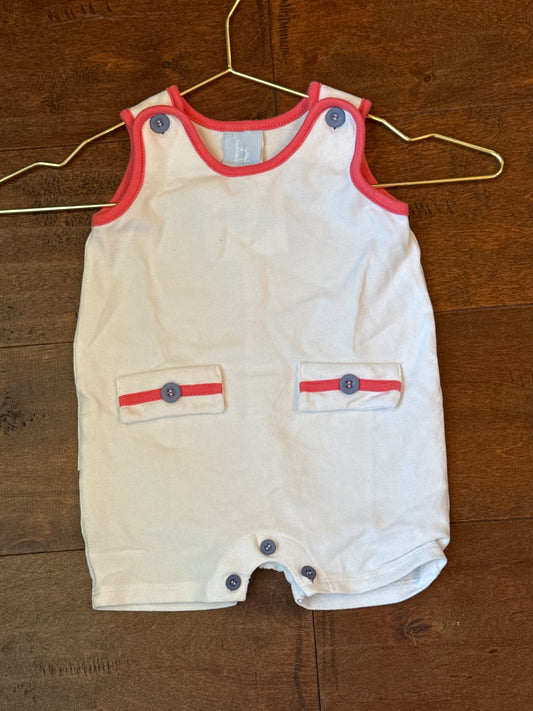 Bella Bliss Coral and White Jon Jon 12m