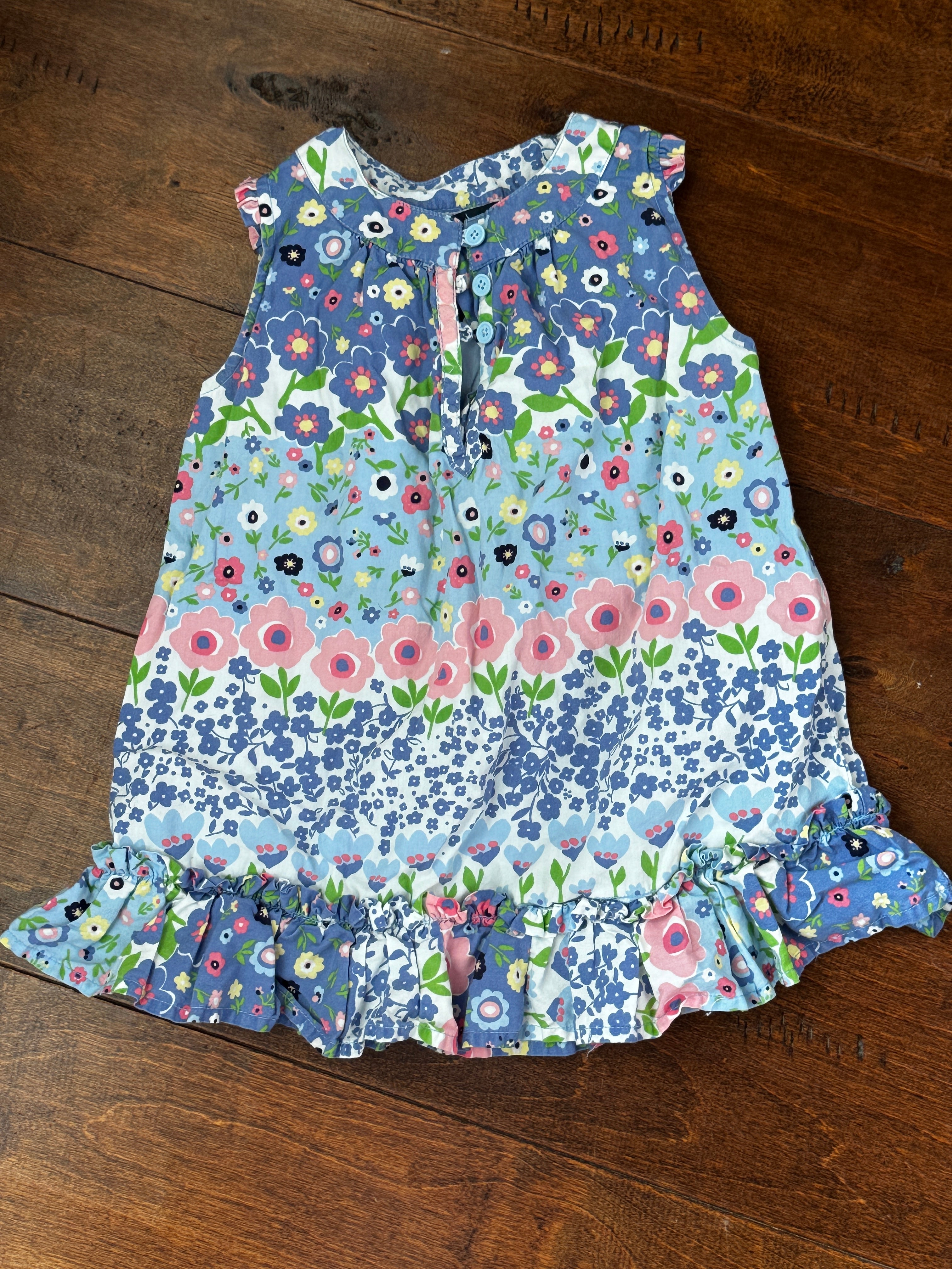 Floral Ruffle Dress 6-12m