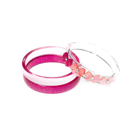 Bows Shimmer Pink Bangles