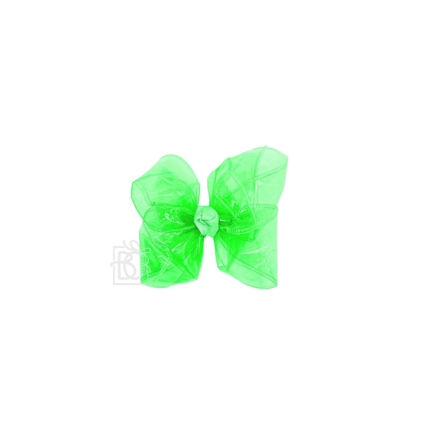 WATERPROOF BOWS ON ALLIGATOR CLIP: 4.5" Large - 1.5" Ribbon on Alligator Clip / AQUAMARINE