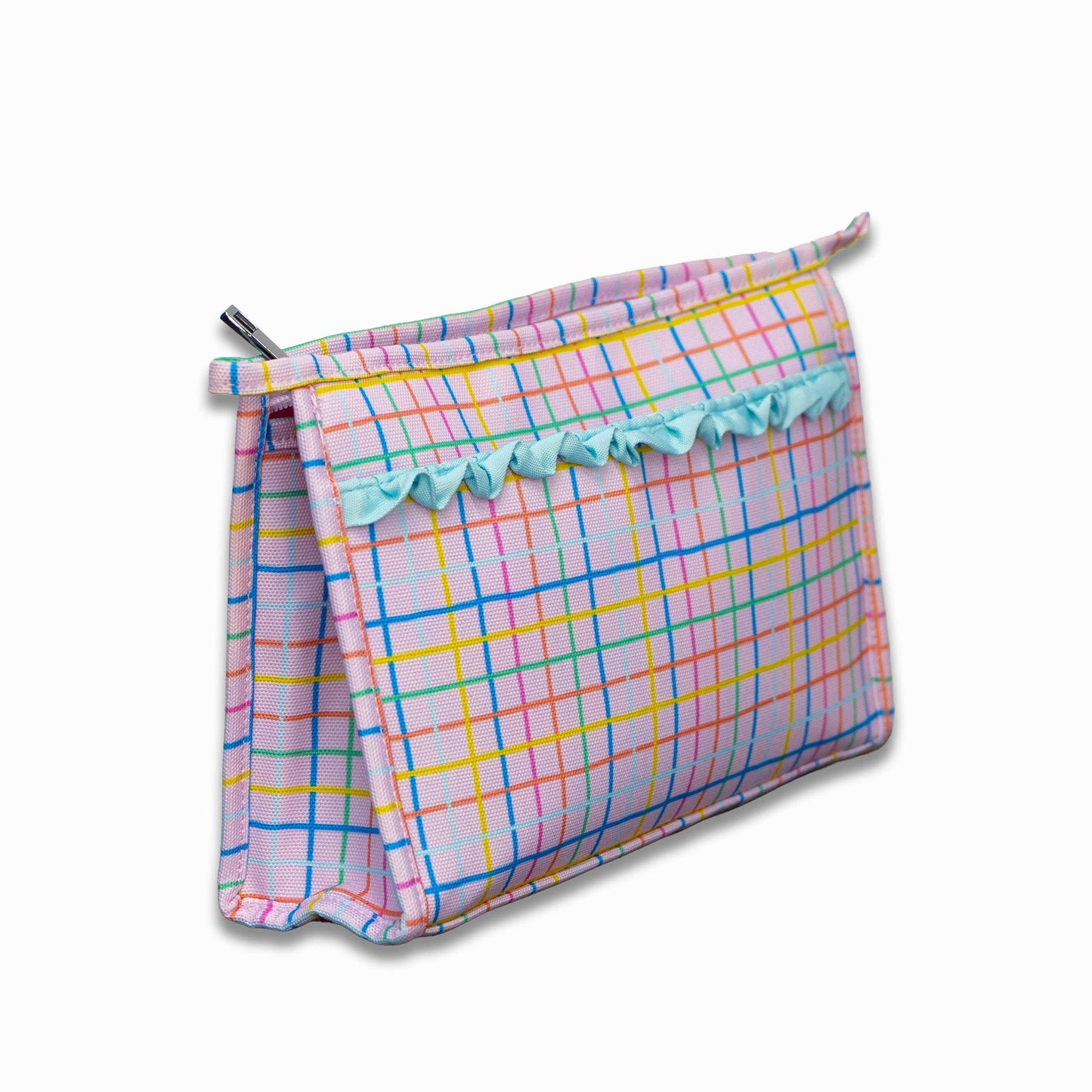Girls Pencil Bag - Pink Plaid