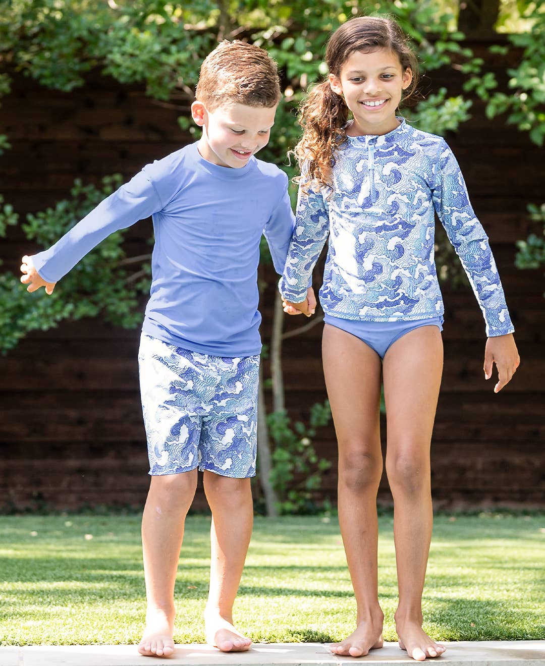 Periwinkle Blue Long Sleeve Rash Guard