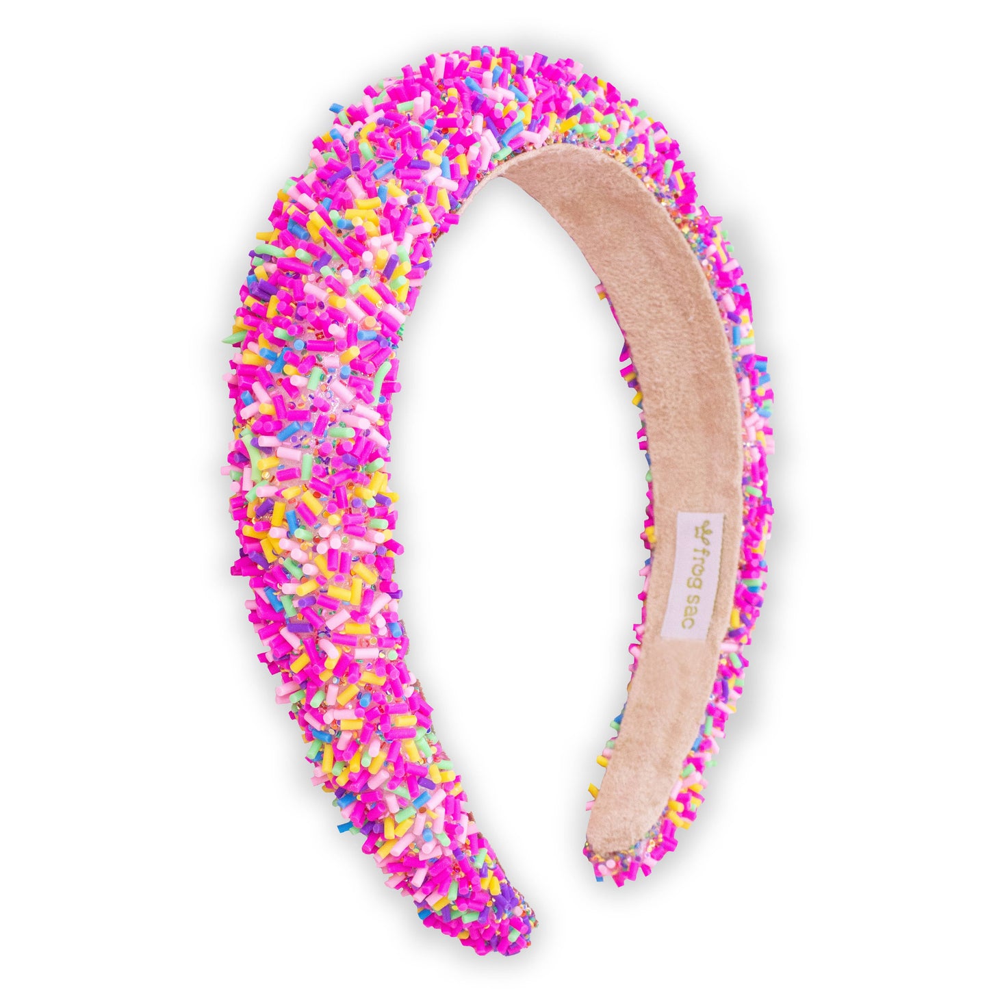 Padded Sprinkles Headband - Confetti Hair Band: Hot Pink