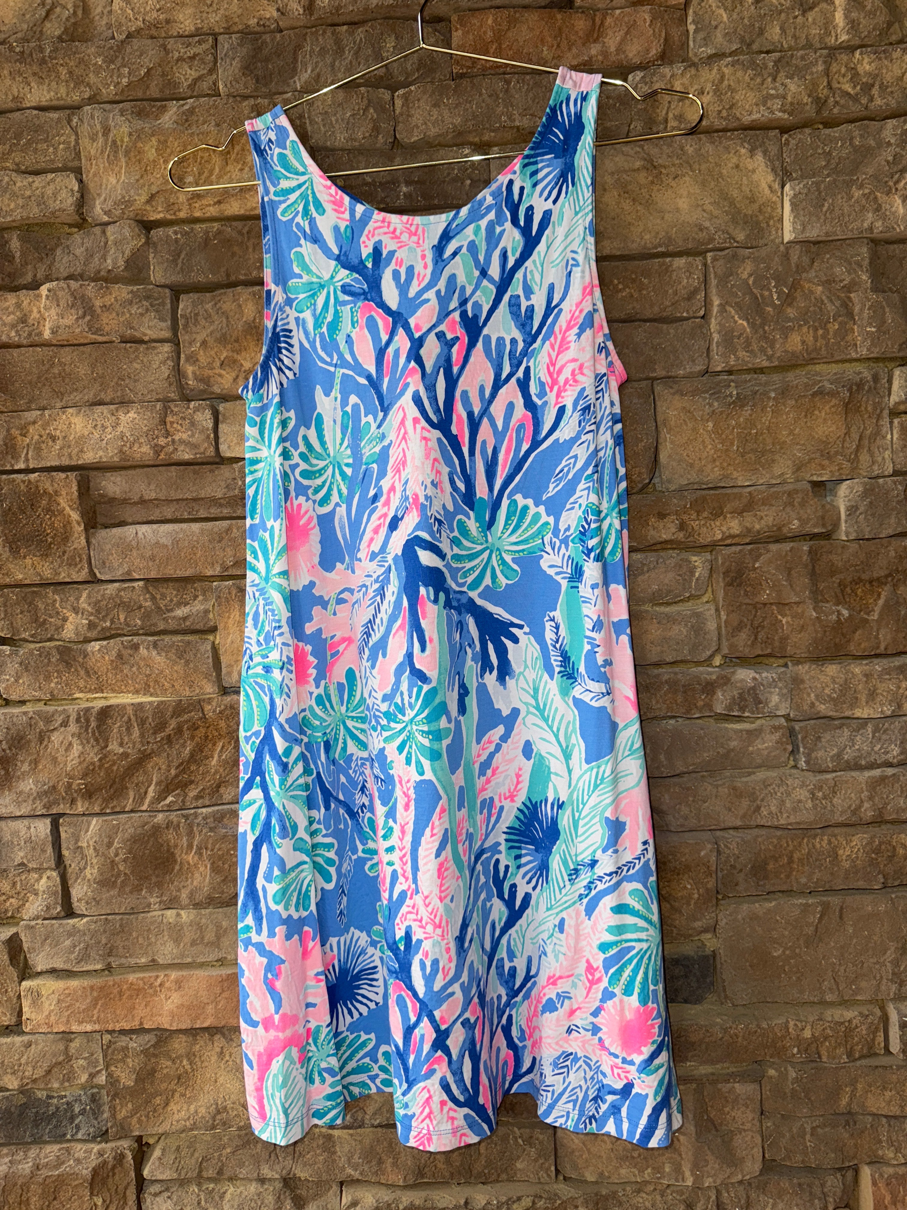 Lilly Pulitzer Coral Tank Swing Dress S