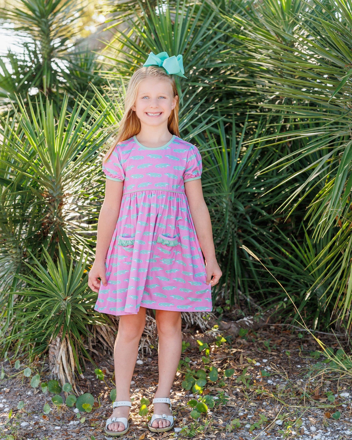 Later Gator Ruffle Pocket Dress