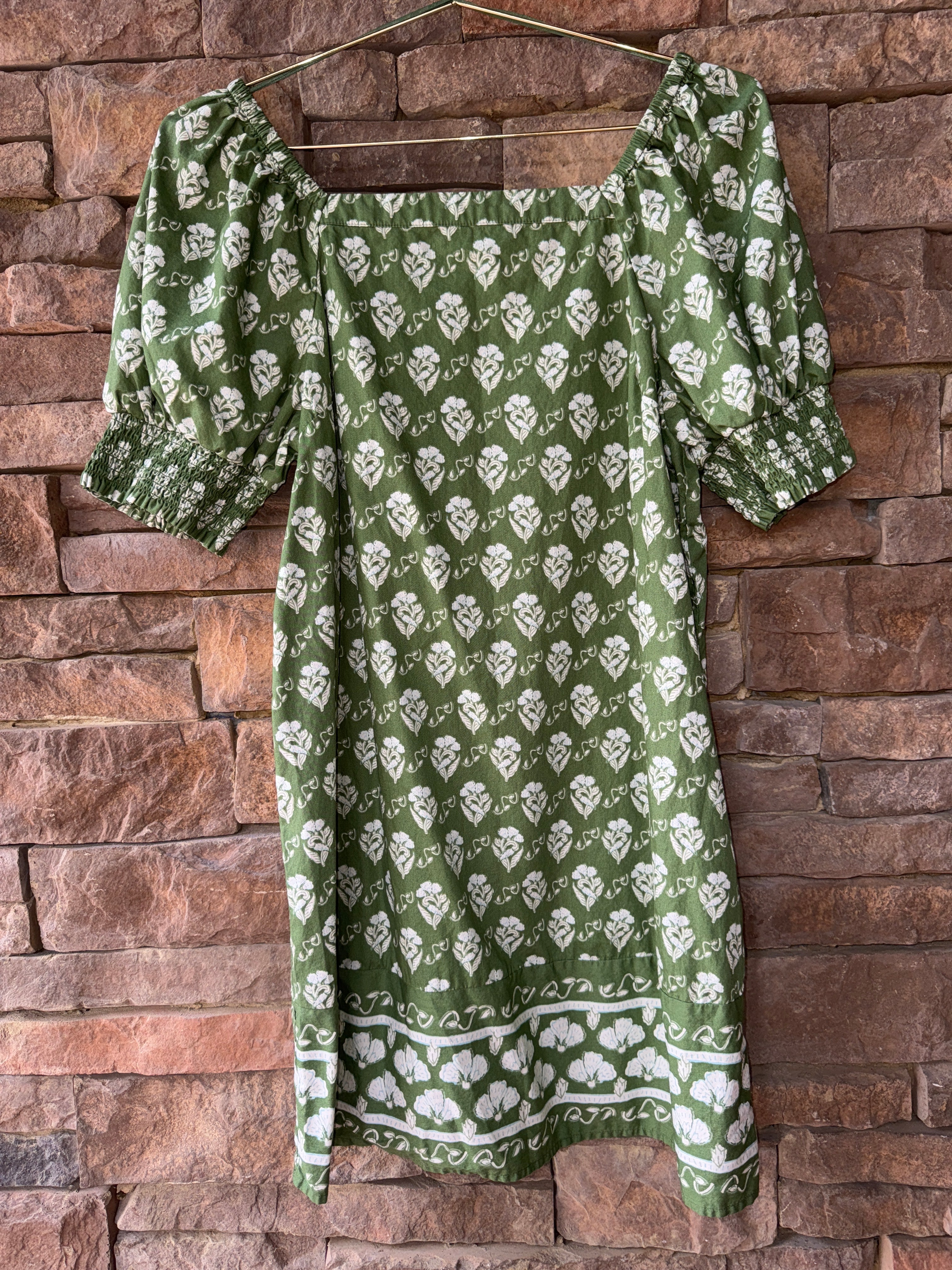 Society Social Green Peasant Mini Dress S