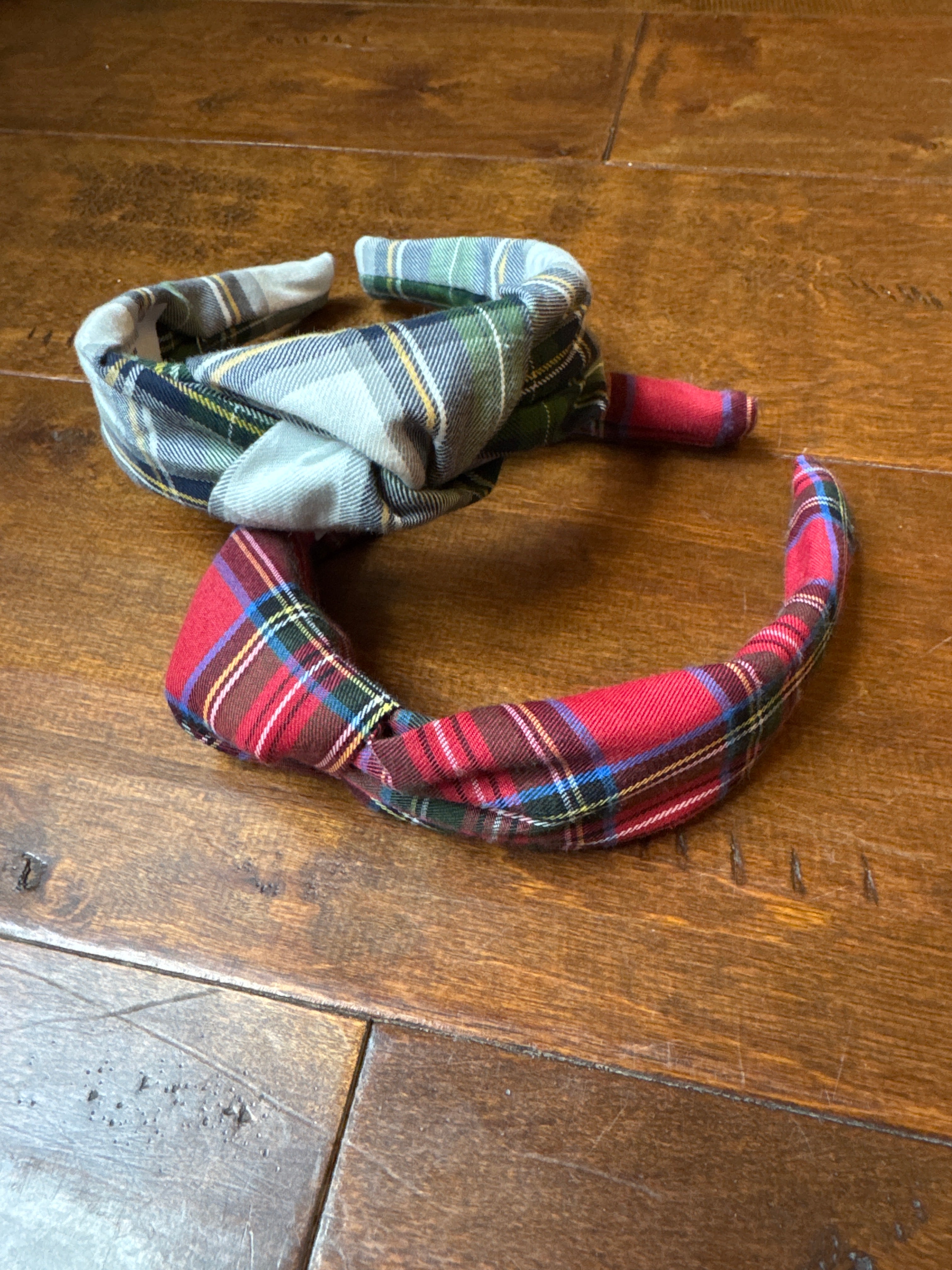 Knotted Plaid Headband