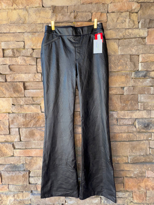 Spanx Leather Like Flare Pants Noir Black Large