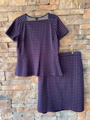 Ann Taylor 2Piece Peplum Top & Skirt L