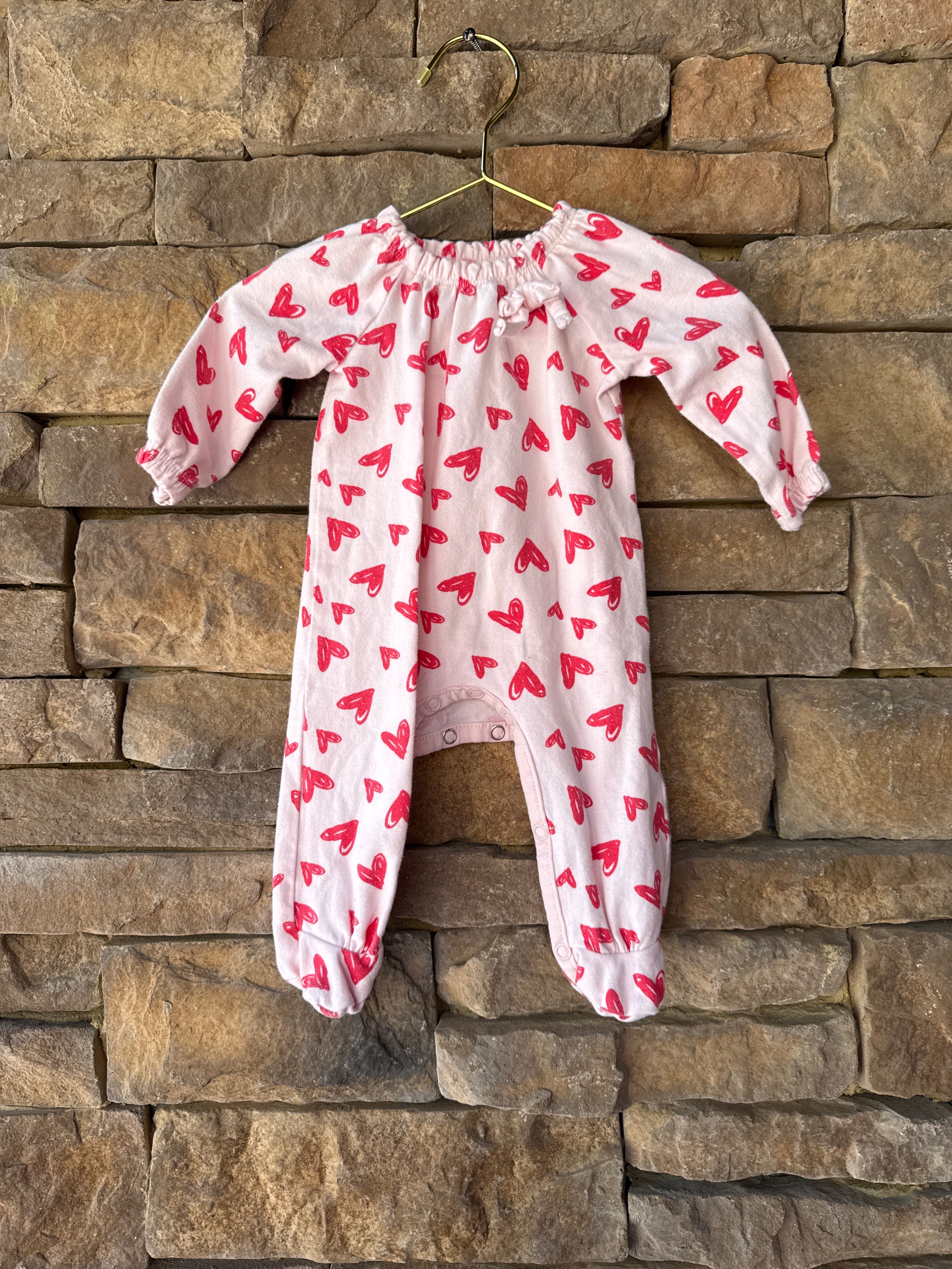 Mudpie Heart Romper 0-3M