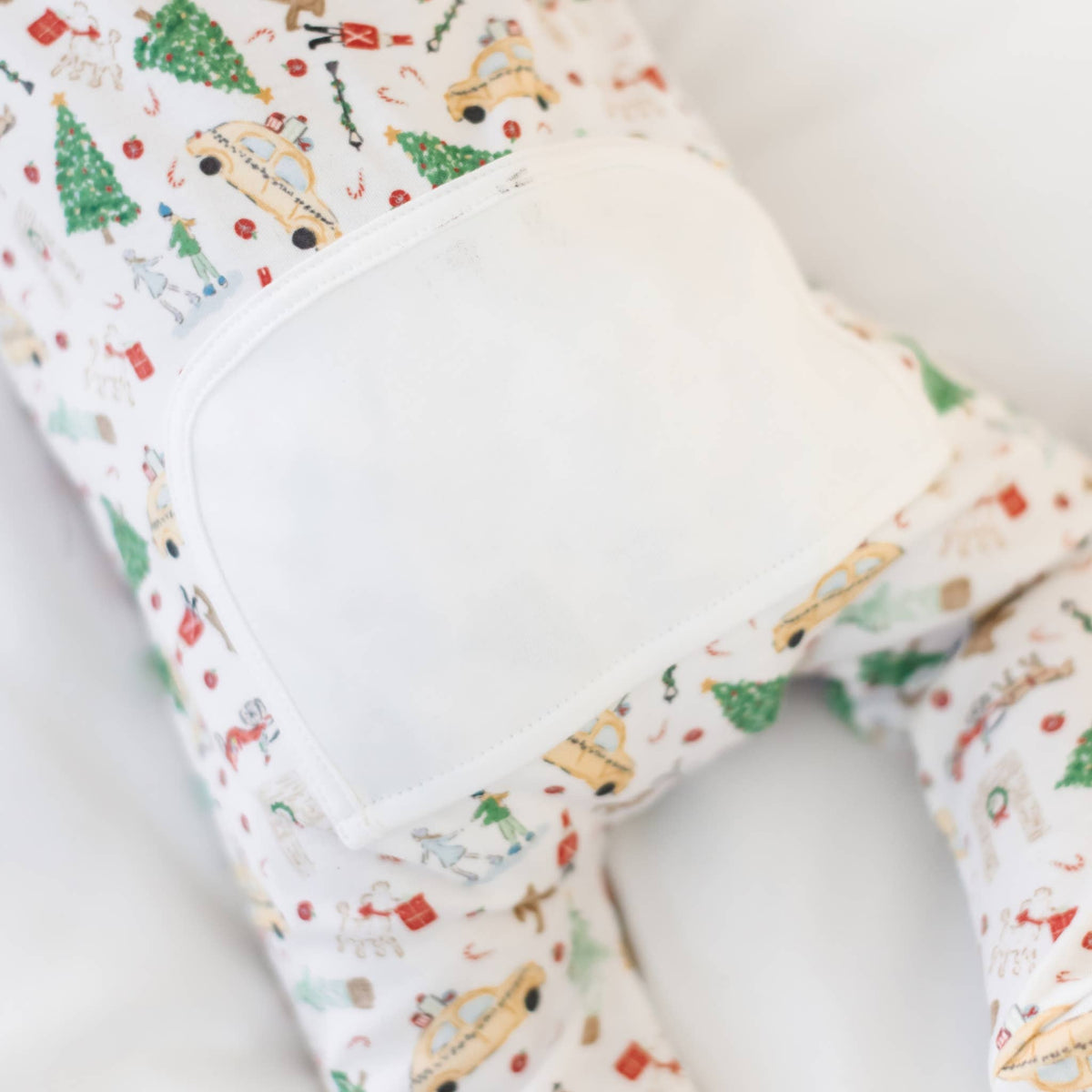 Christmas in the City Print Zip Footie