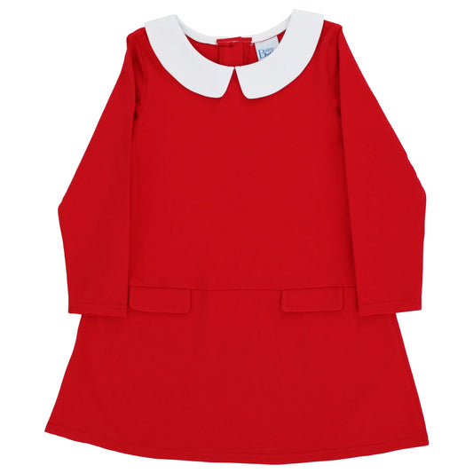Penni Pocket Dress - Red Knit