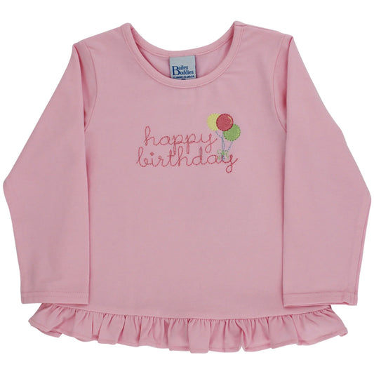 Happy Birthday Long Sleeve Tee (Girl)