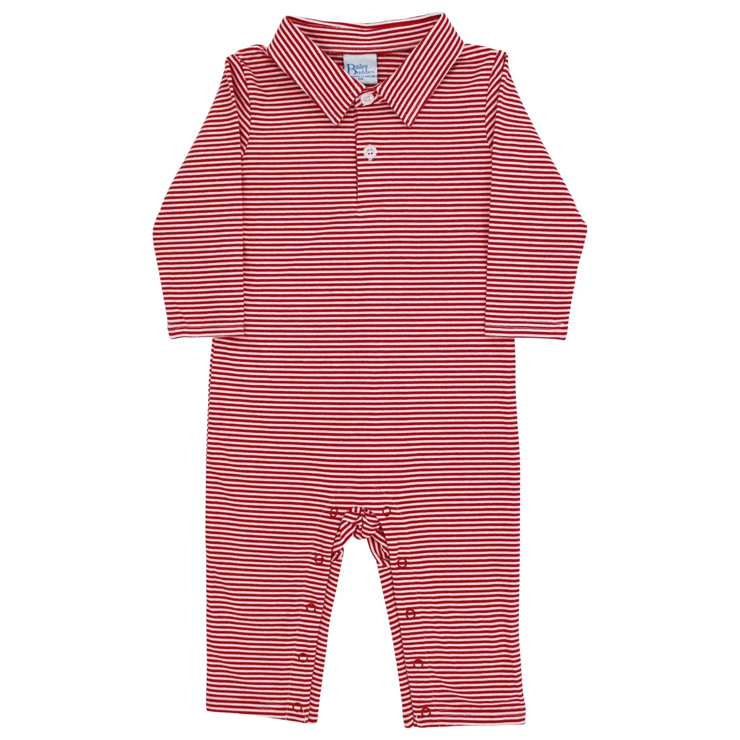 Red Stripe Knit Play Suit