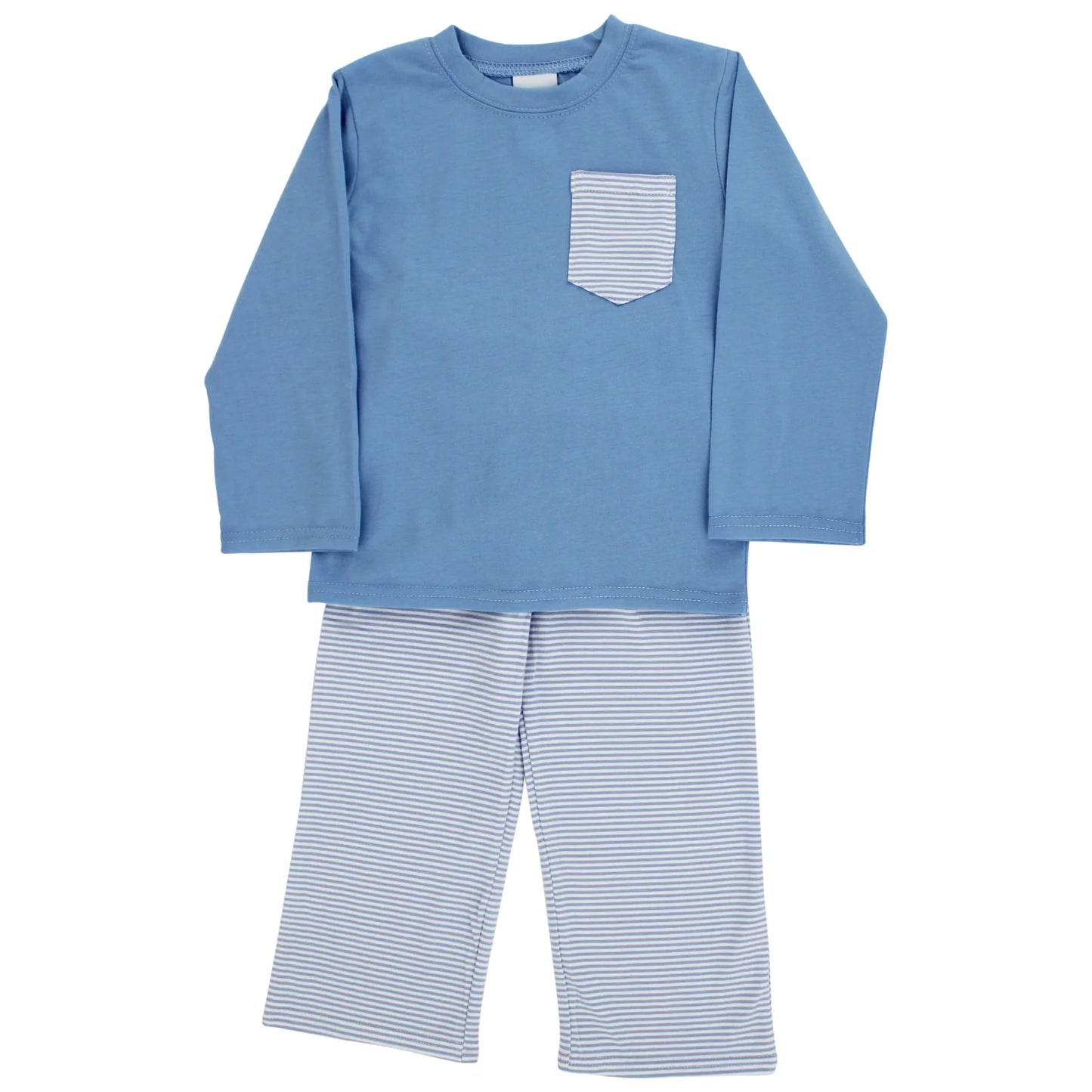 Medium Blue Knit Porter Pants Set