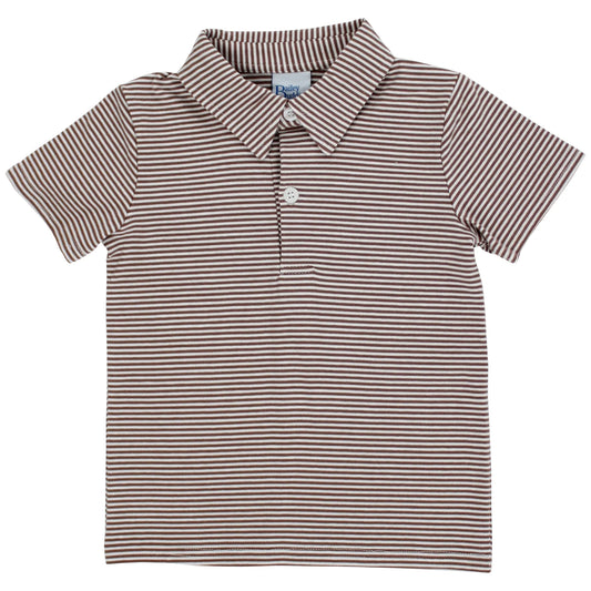 Sammy Polo - Chocolate Stripe Knit