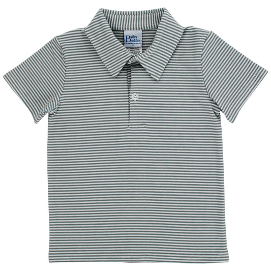 Sammy Polo - Sage Stripe Knit