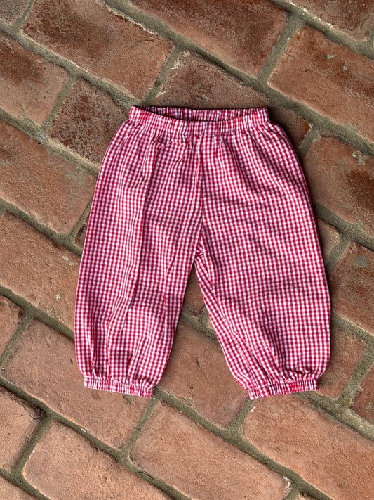 Red Gingham Pants 9M