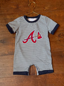 Atlanta Braves Applique Romper 12m