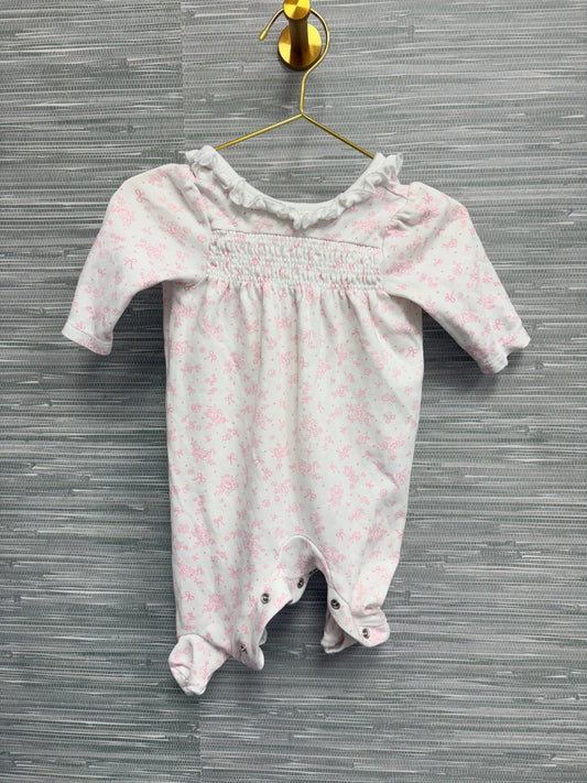 Little Me Floral Smocked Romper 3M
