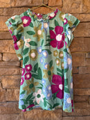 Entro Green Floral Sleeveless Blouse L