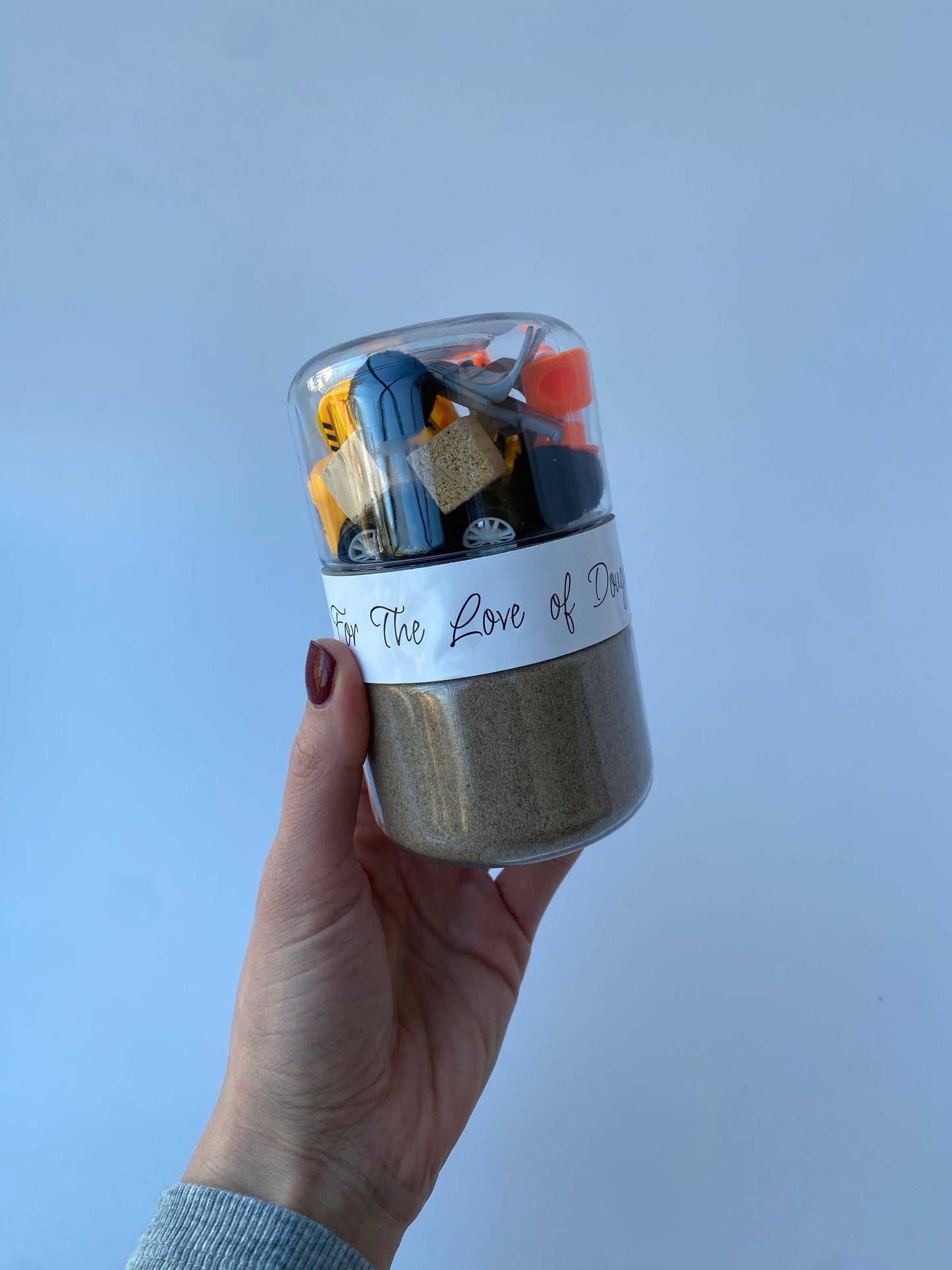Construction Sensory Dough Double Jar: Sand