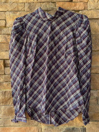 Veronica Beard Isabel Plaid Top 4