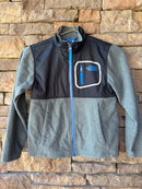 North Face Grey and Blue Zip Fleece 7/8
