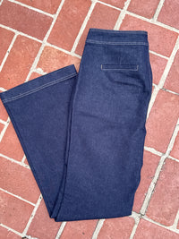 Trina Turk Dark Wide Flare Denim 8