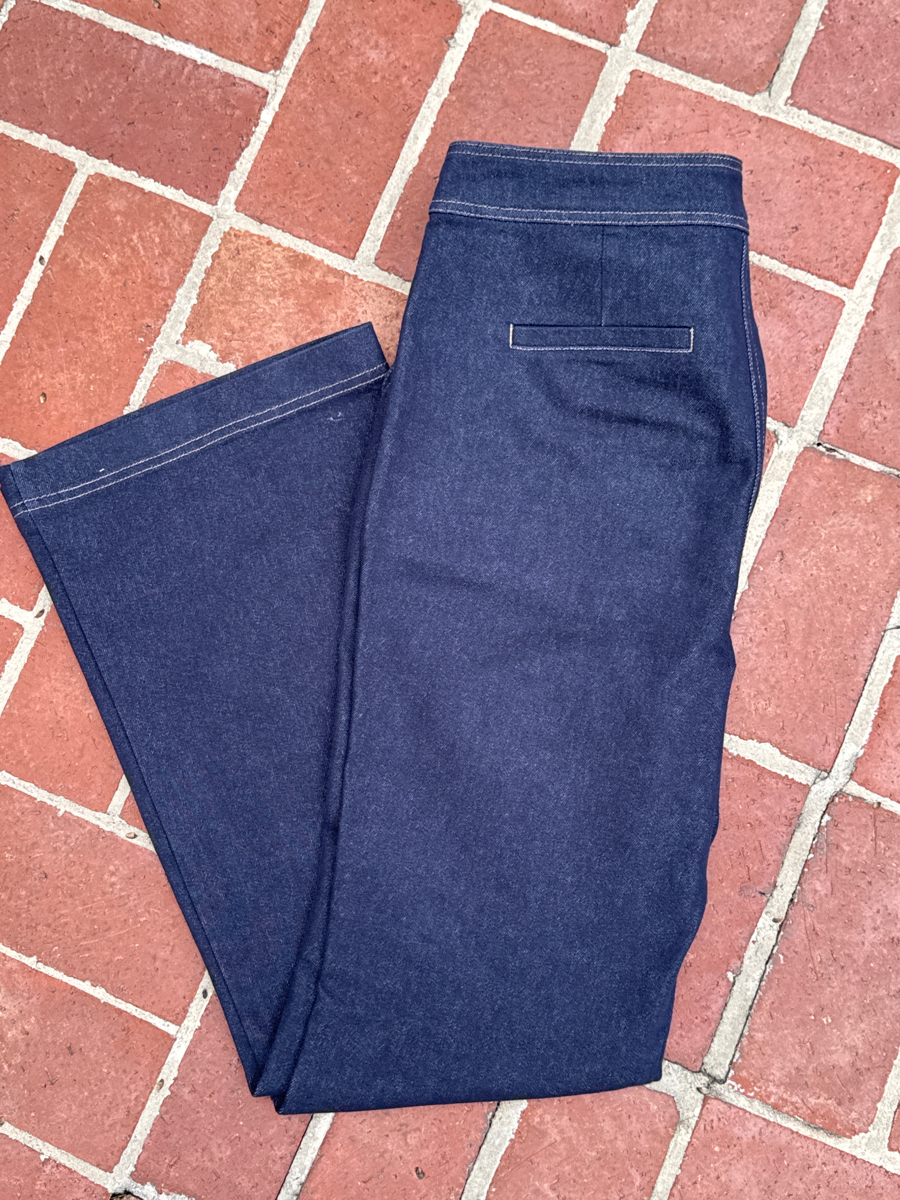 Trina Turk Dark Wide Flare Denim 8