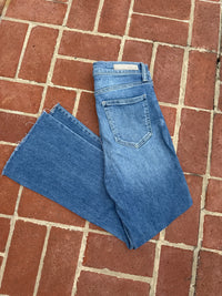 Cello Light Wash Fray Flare Jean 7