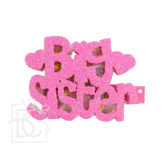 Shaker Handcrafted Hair Clip: BIG SISTER