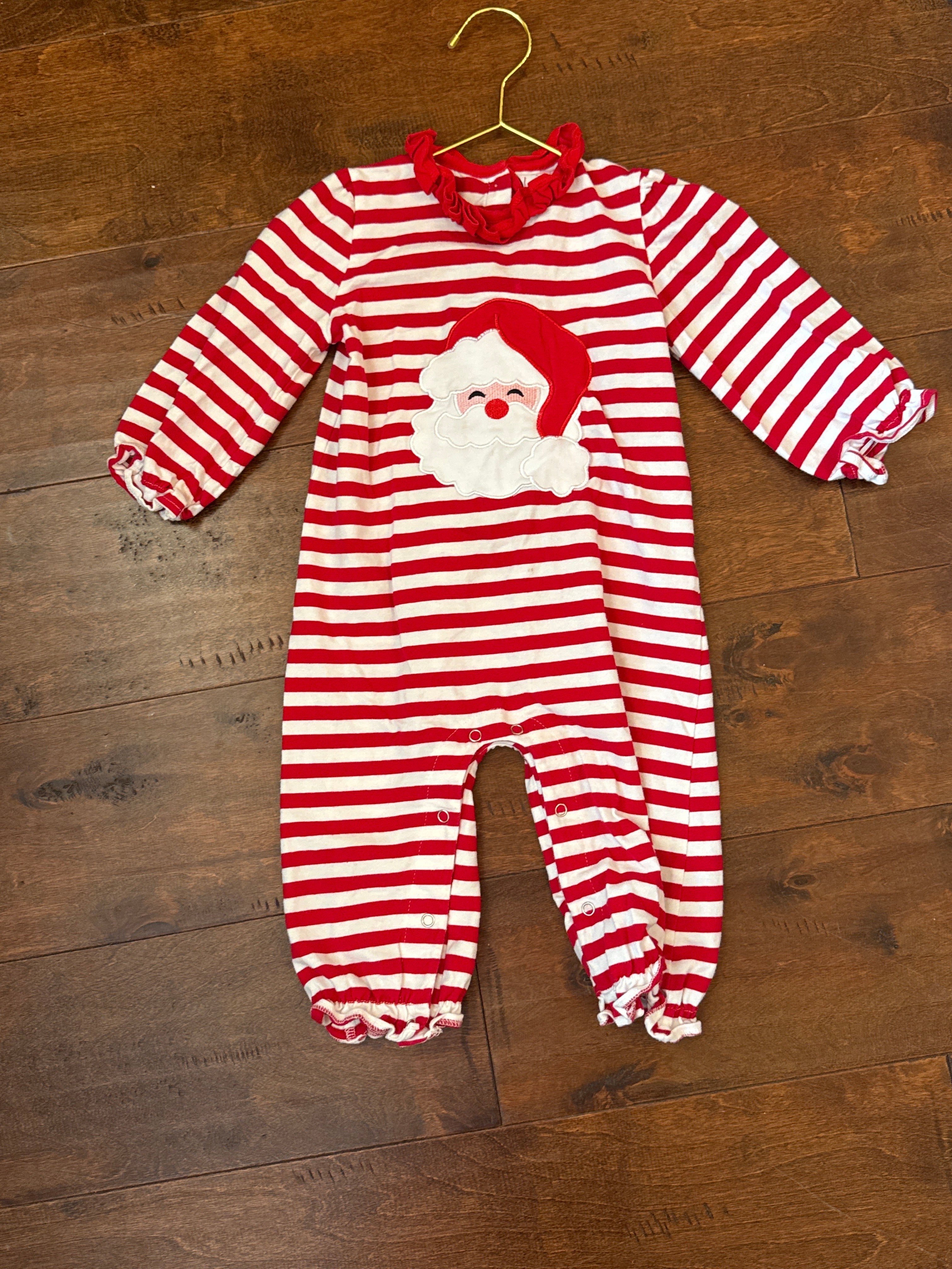 Santa Ruffle Romper 24M