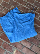 A & F Linen Collection Blue Strapless Midi M
