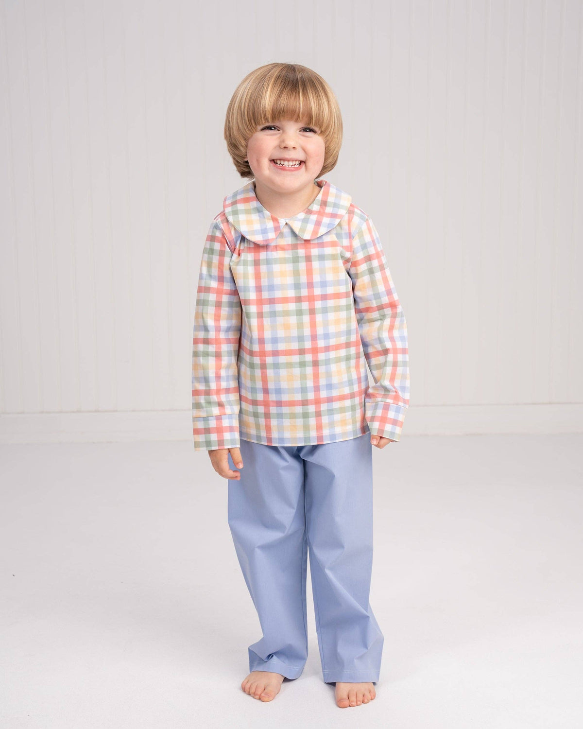 Boy's Harvest Gingham Pant Set