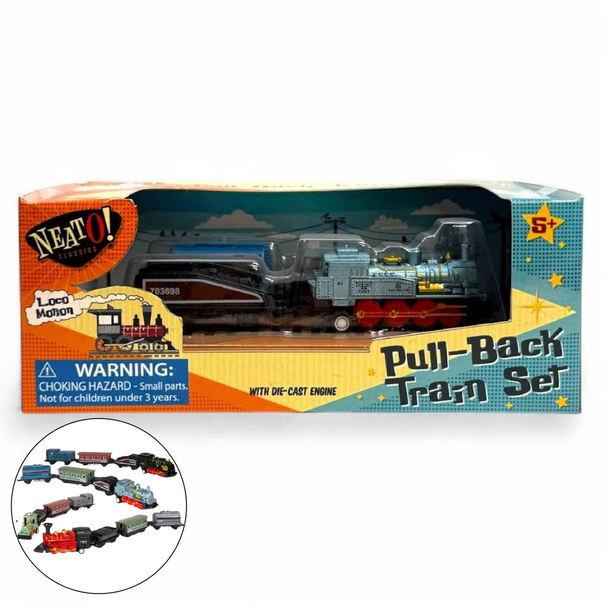 Retro Classic Pull Back Train Set