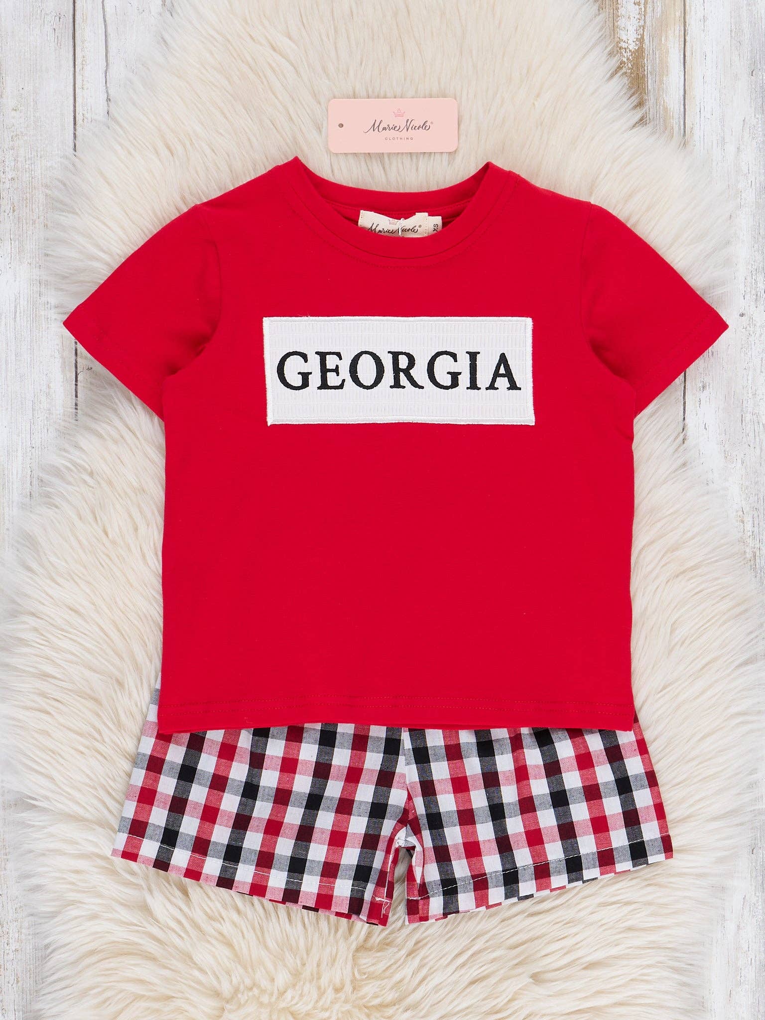 Georgia Smocked Gingham Outfit: L(4yrs)