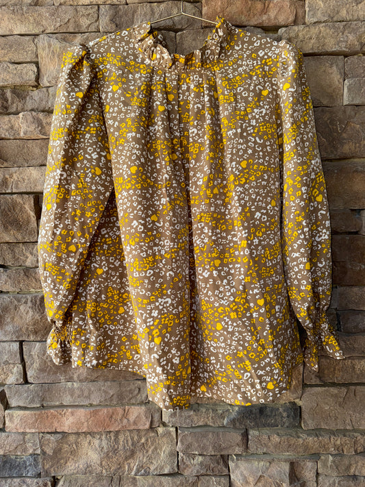 Jodifl Leopard Spot Ls Blouse S