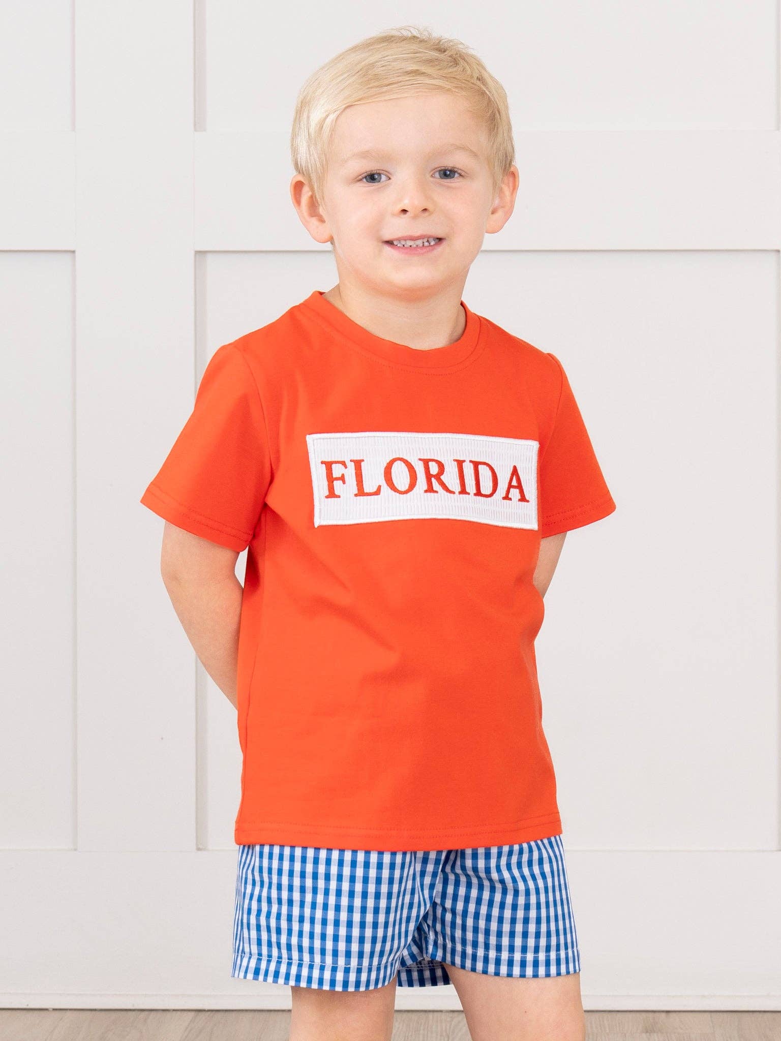 Florida Smocked Gingham Outfit: L(4yrs)