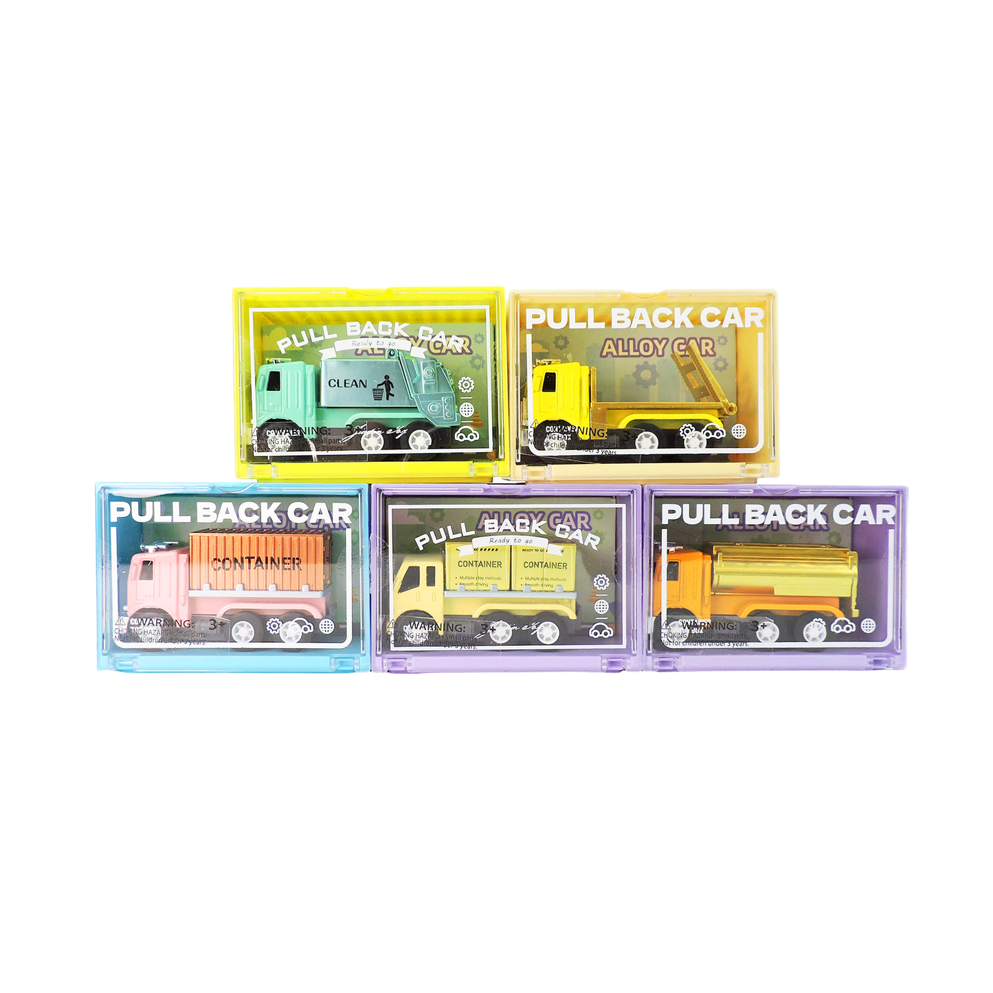 Rollin' Large Diecast Pull-Back Truck in reusable container
