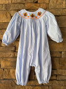 Cecil and Lou Turkey Smocked Bubble 12m